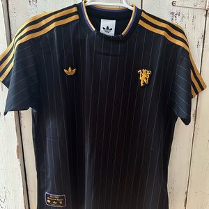 Manchester United Adidas Originals Black and Gold Men's Shirt